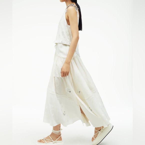 ZARA ATELIER OYSTER WHITE STUDDED BEADED DRESS LIMITED EDITION - Picture 11 of 11